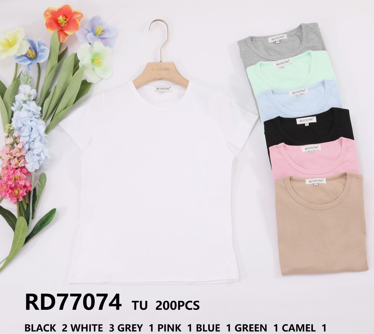 Bluzka damskie (Francja produkt) Roz Standard, Mix kolor, Paszka 10 szt