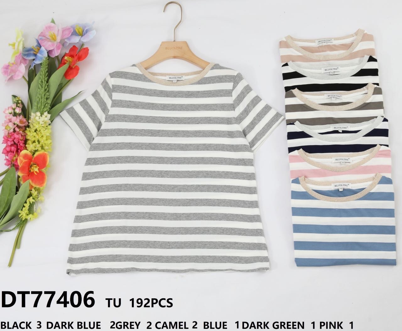 Bluzka damskie (Francja produkt) Roz Standard, Mix kolor, Paszka 14 szt