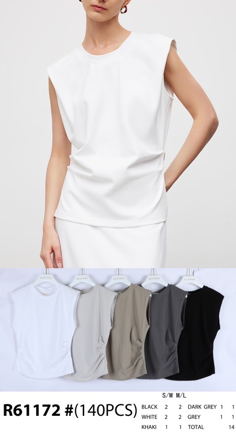 Bluzka damskie (Francja produkt) Roz S/M-L/XL, Mix kolor, Paszka 14 szt
