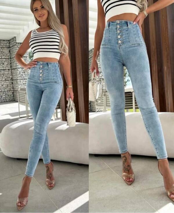 Spodnie damskie jeans Roz XS-XL, 1 Kolor Paczka 10 szt