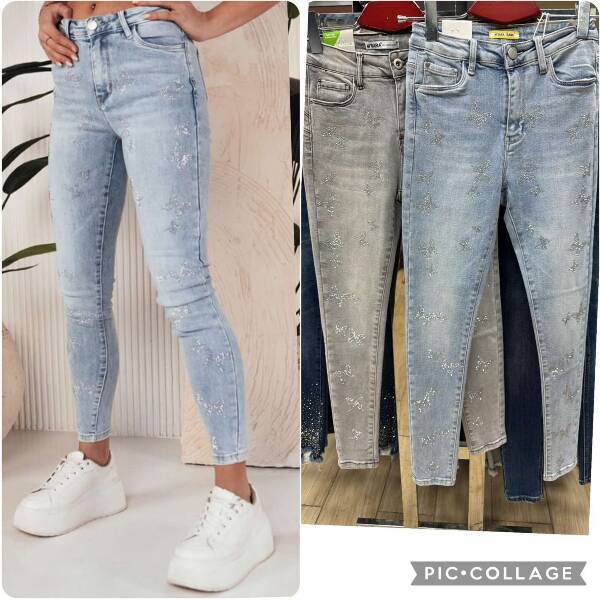 Spodnie damskie jeans Roz XS-XL, 1 Kolor Paczka 10 szt