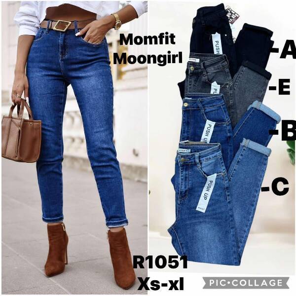 Spodnie damskie jeans Roz XS-XL, 1 Kolor Paczka 10 szt