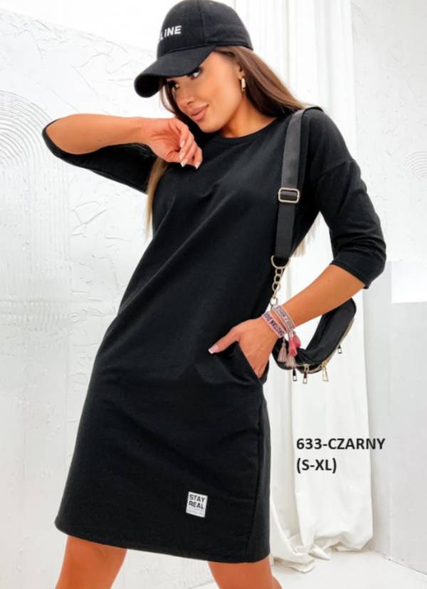 Sukienka damska (Polska produkt) Roz S-XL Paczka 5 szt /1 Kolor