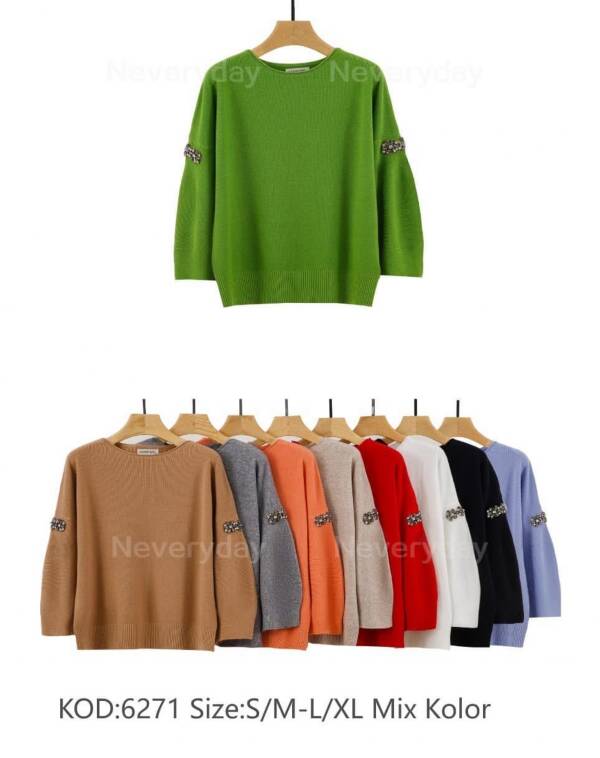 Swetry damskie Roz S/M-L/XL, Mix kolor, Paszka 10 szt