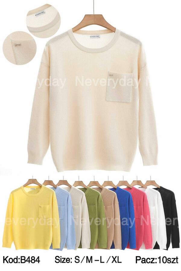 Swetry damskie Roz S/M-L/XL, Mix kolor, Paszka 10 szt