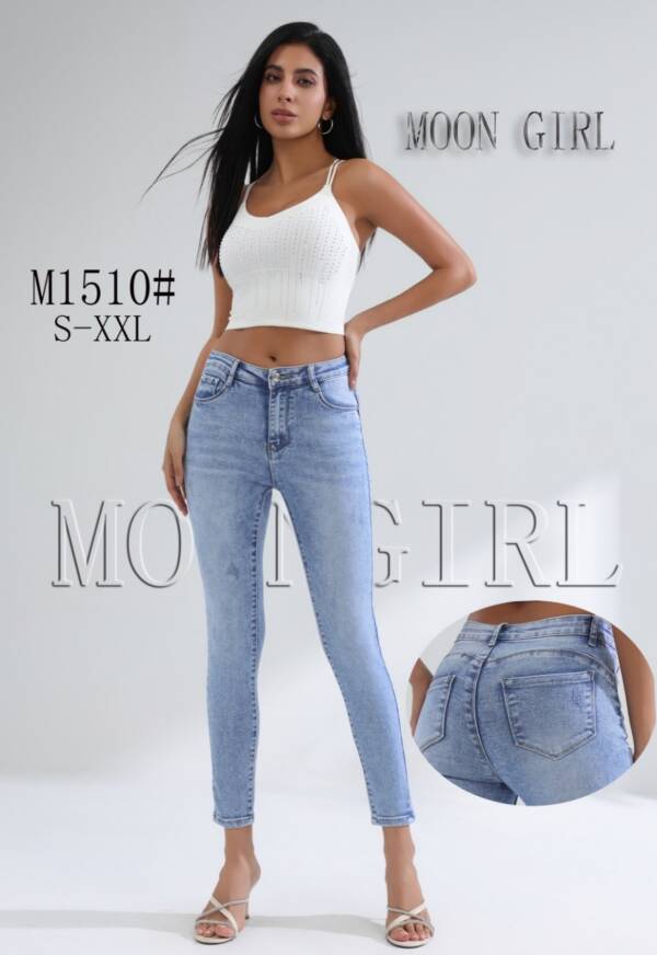 Spodnie damskie jeans Roz S-2XL, 1 Kolor Paczka 10 szt