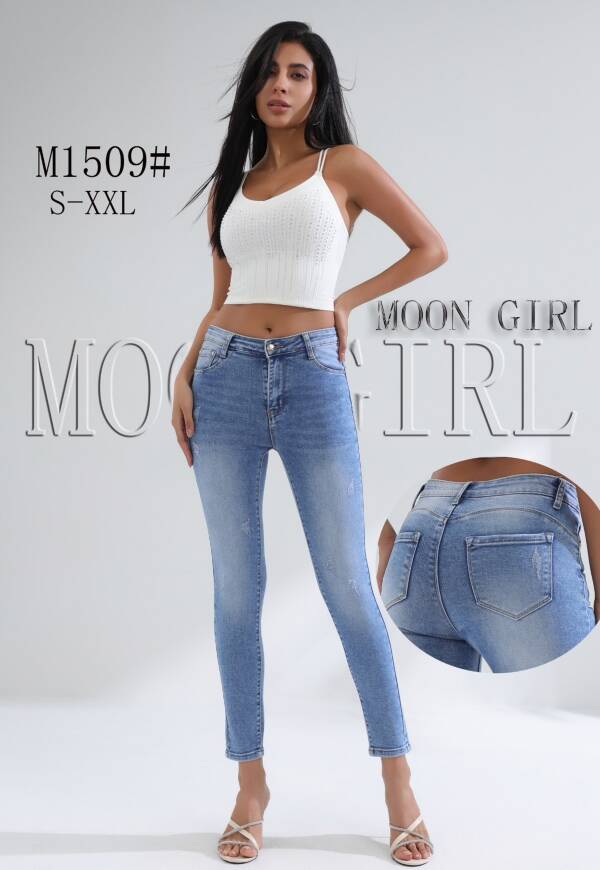 Spodnie damskie jeans Roz S-2XL, 1 Kolor Paczka 10 szt
