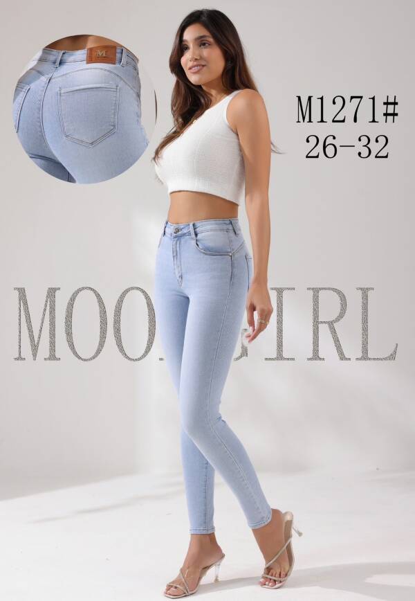Spodnie damskie jeans Roz 26-32, 1 Kolor Paczka 10 szt