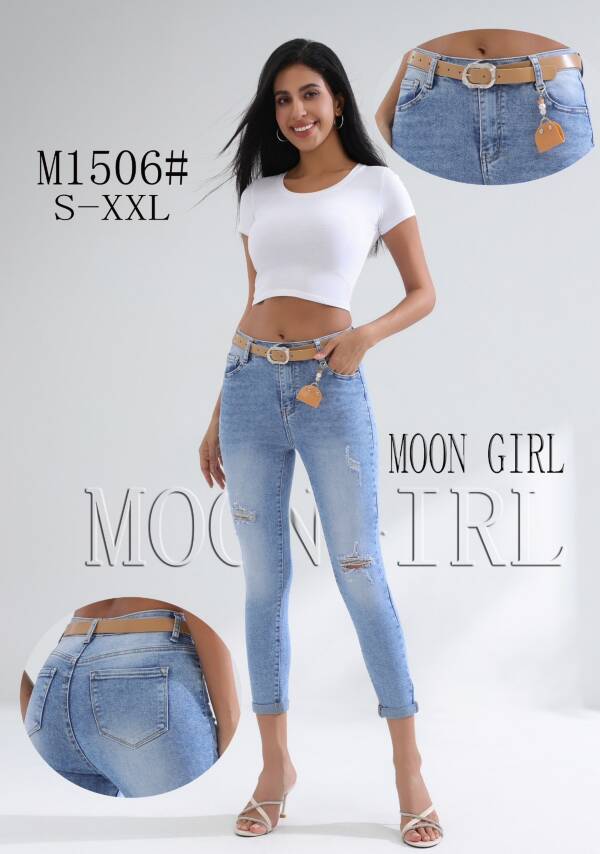 Spodnie damskie jeans Roz S-2XL, 1 Kolor Paczka 10 szt