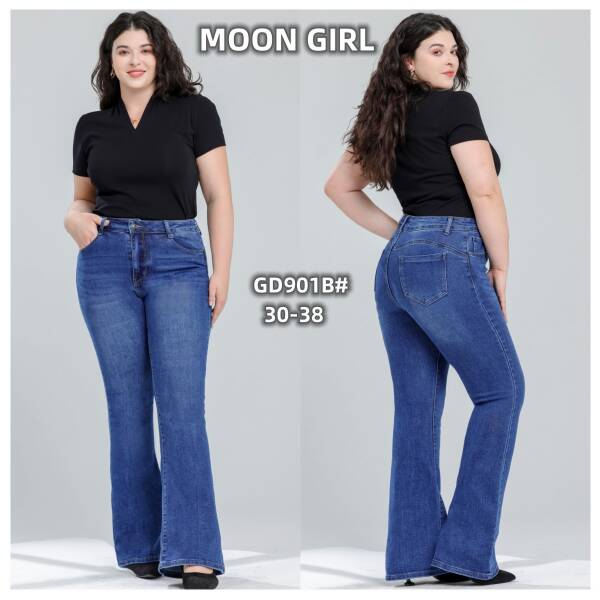 Spodnie damskie jeans Roz 30-38, 1 Kolor Paczka 10 szt