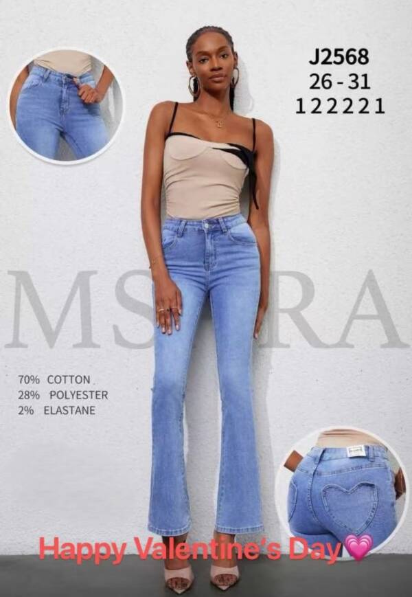 Spodnie damskie jeans Roz 26-31, 1 kolor, Paszka 10 szt