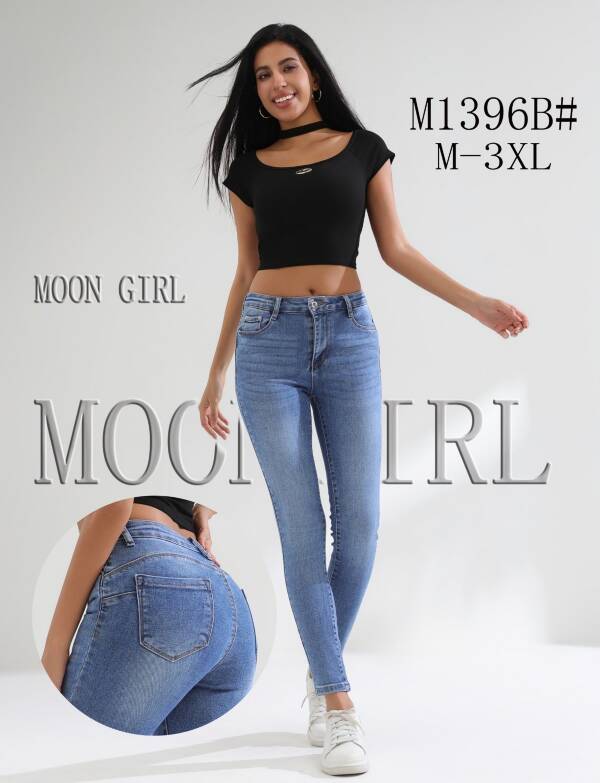 Spodnie damskie jeans Roz M-3XL, 1 Kolor Paczka 10 szt