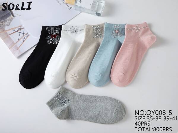 Skarpety damskie Roz 35-41, Mix kolor Paczka 40 szt