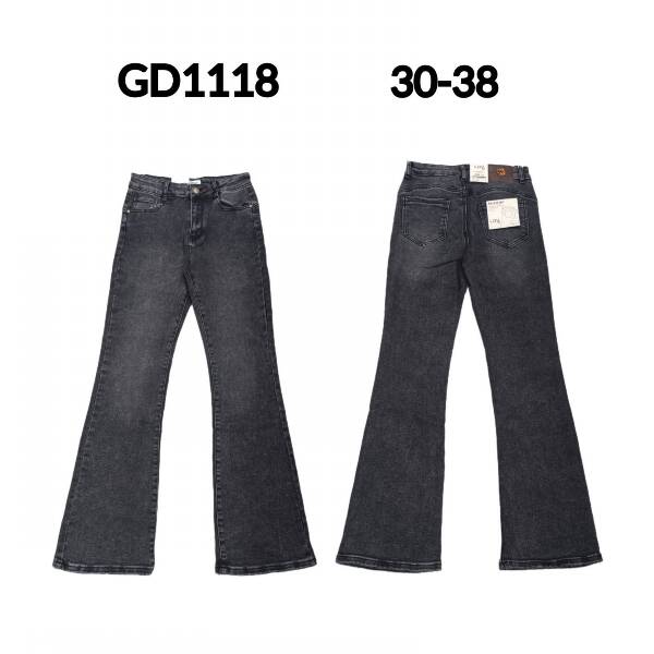 Spodnie damskie jeans Roz 30-38, 1 Kolor Paczka 10 szt