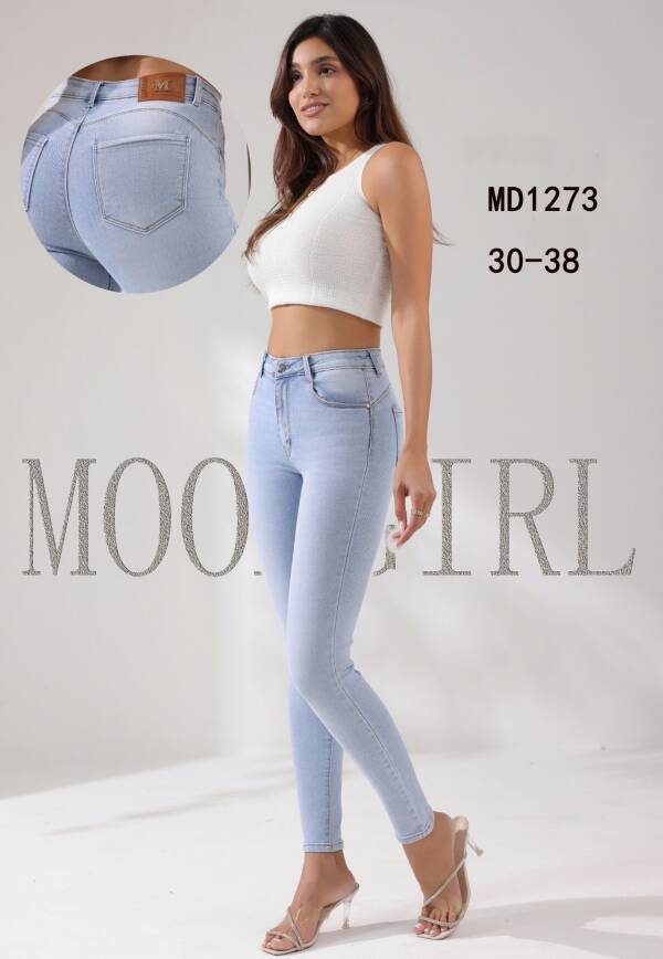 Spodnie damskie jeans Roz 30-38, 1 Kolor Paczka 10 szt