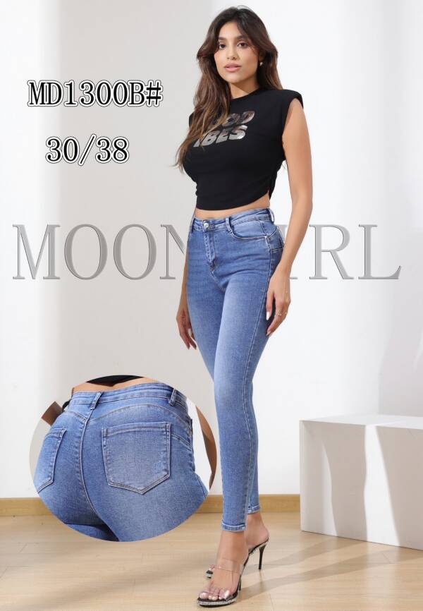 Spodnie damskie jeans Roz 30-38, 1 Kolor Paczka 10 szt