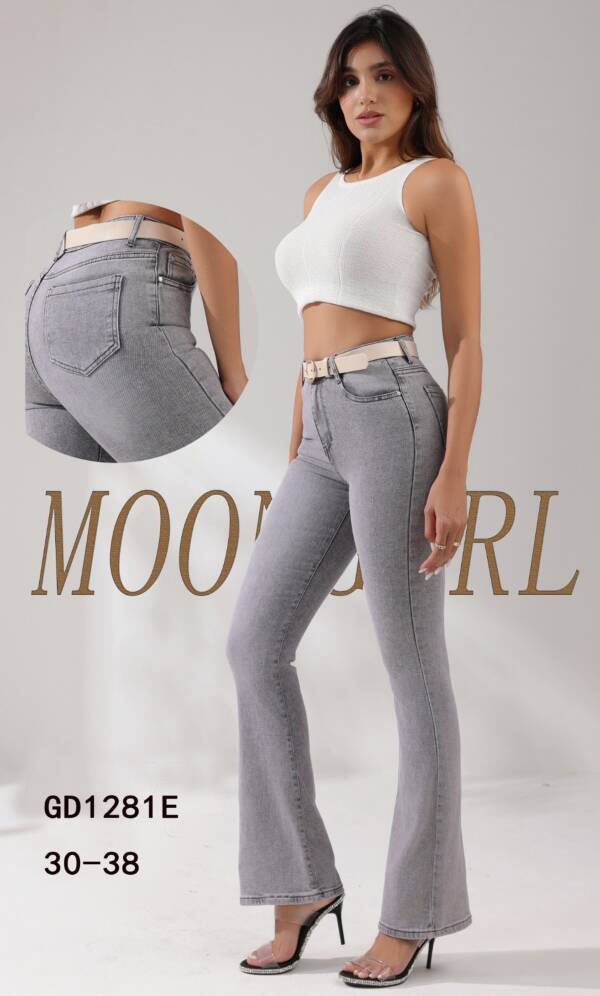 Spodnie damskie jeans Roz 30-38, 1 Kolor Paczka 10 szt