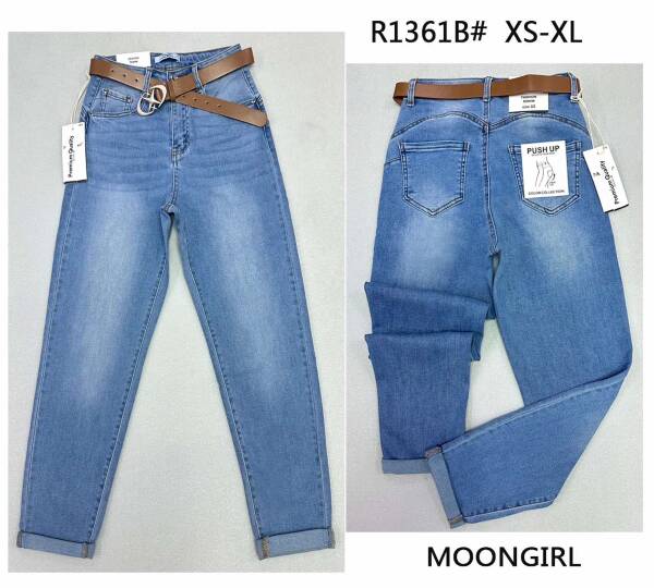 Spodnie damskie jeans Roz XS-XL, 1 Kolor Paczka 10 szt