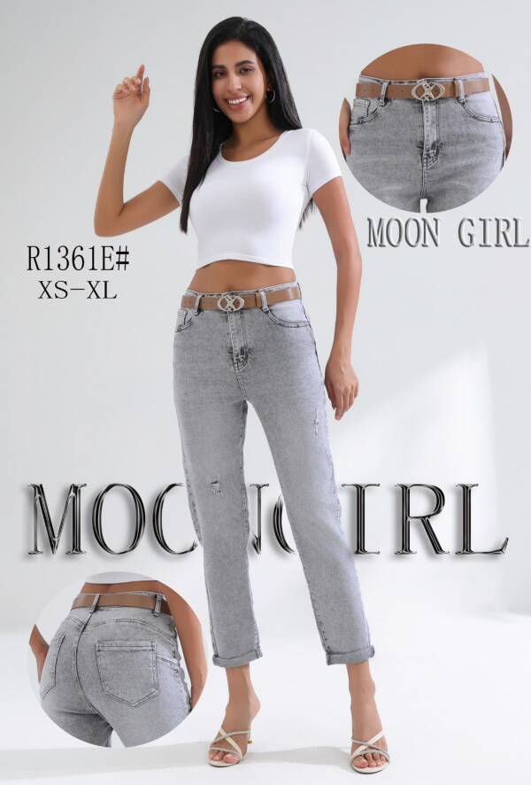 Spodnie damskie jeans Roz XS-XL, 1 Kolor Paczka 10 szt