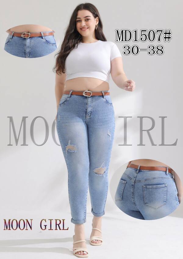 Spodnie damskie jeans Roz 30-38, 1 Kolor Paczka 10 szt