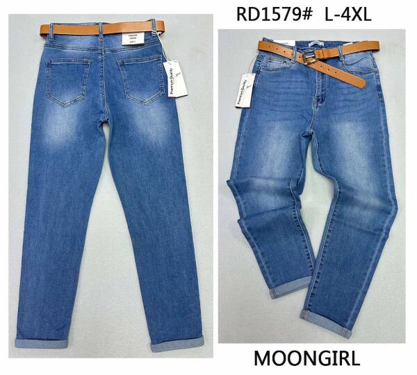 Spodnie damskie jeans Roz L-4XL, 1 Kolor Paczka 10 szt
