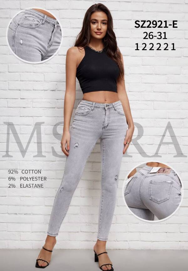 Spodnie damskie jeans Roz 26-31, 1 kolor, Paszka 10 szt