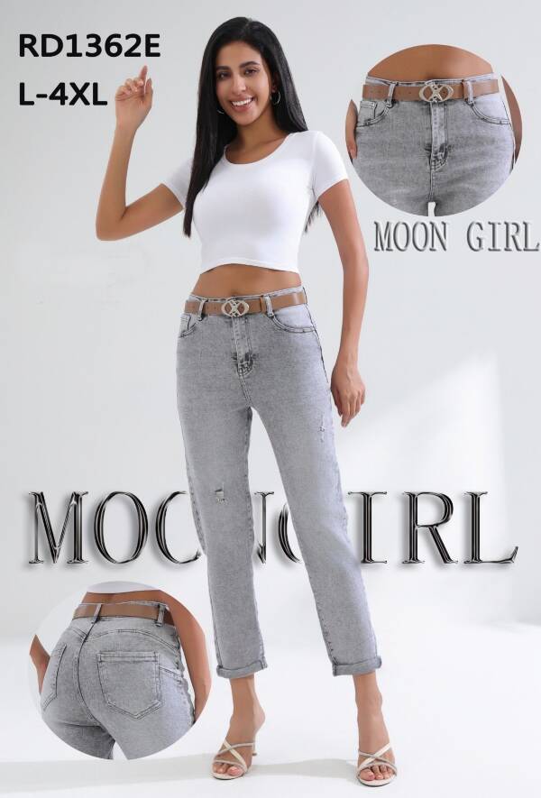 Spodnie damskie jeans Roz L-4XL, 1 Kolor Paczka 10 szt