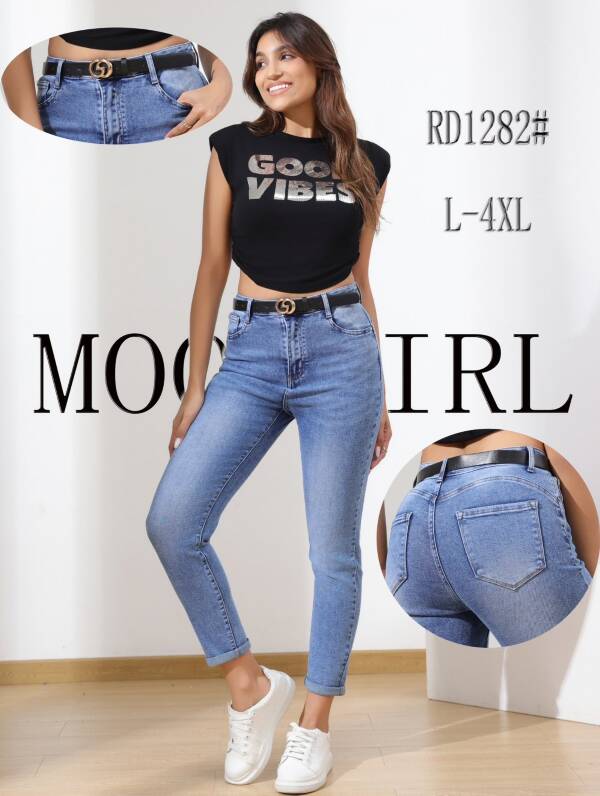 Spodnie damskie jeans Roz L-4XL, 1 Kolor Paczka 10 szt