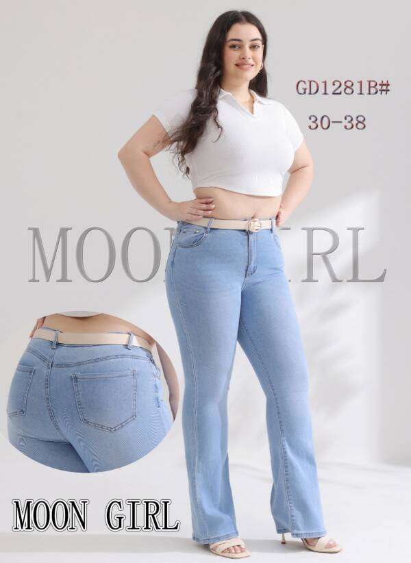 Spodnie damskie jeans Roz 30-38, 1 Kolor Paczka 10 szt