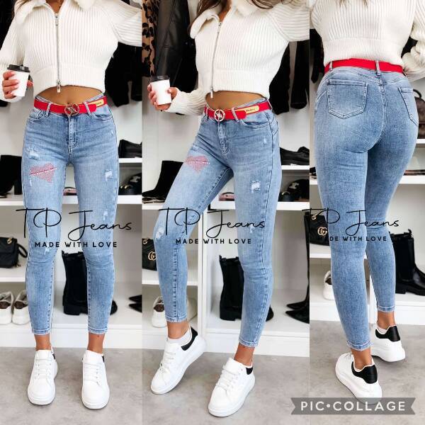 Spodnie damskie jeans Roz XS-XL, 1 Kolor Paczka 10 szt