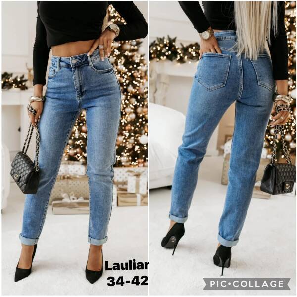 Spodnie damskie jeans Roz 34-42, 1 Kolor Paczka 10 szt