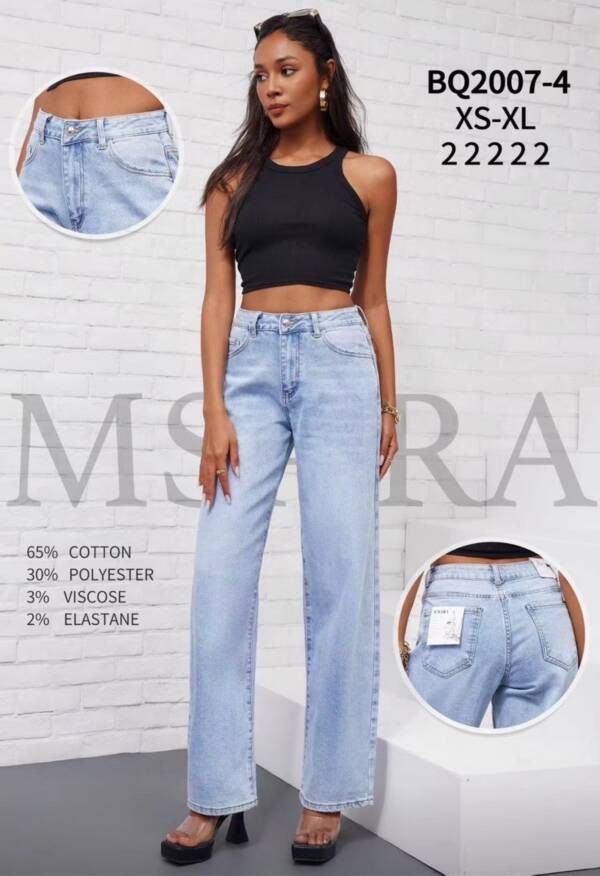 Spodnie damskie jeans Roz XS-XL, 1 Kolor Paczka 10 szt