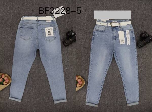 Spodnie damskie jeans Roz 30-38, 1 kolor, Paszka 12 szt