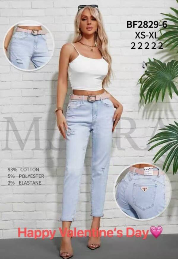 Spodnie damskie jeans Roz XS-XL, 1 kolor, Paszka 10 szt