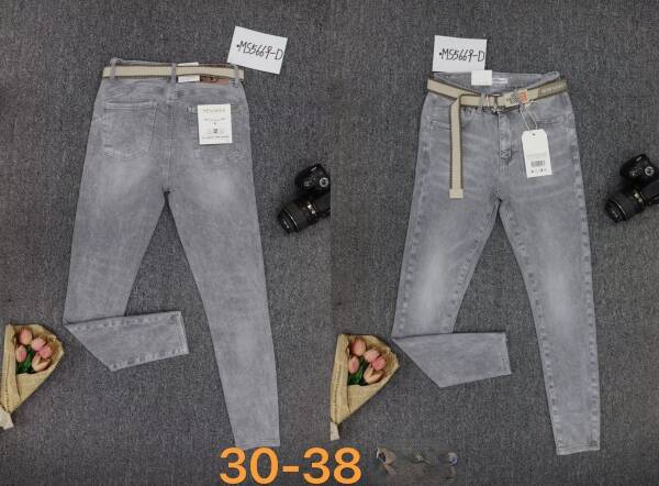 Spodnie damskie jeans Roz 30-38, 1 kolor, Paszka 12 szt