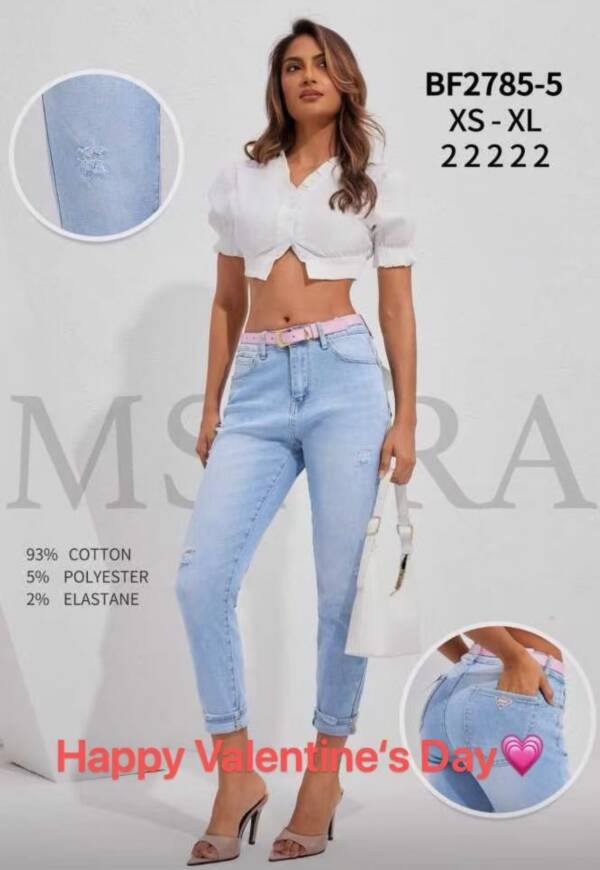 Spodnie damskie jeans Roz XS-XL, 1 kolor, Paszka 10 szt