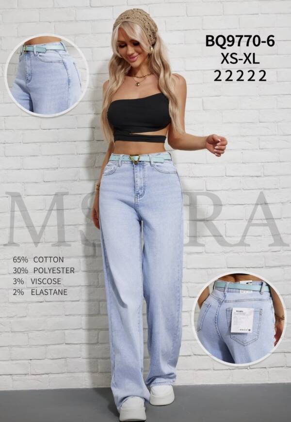 Spodnie damskie jeans Roz XS-XL, 1 Kolor Paczka 10 szt