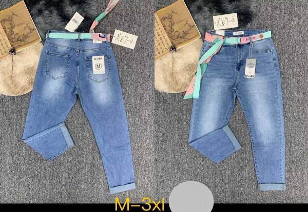 Spodnie damskie jeans Roz M-3XL, 1 kolor, Paszka 12 szt