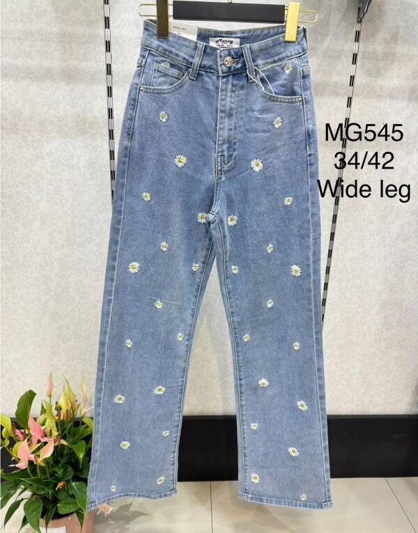 Spodnie damskie jeans Roz 34-42, 1 Kolor Paczka 10 szt