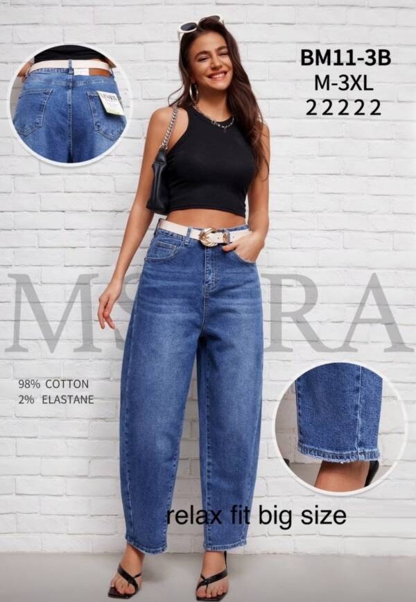 Spodnie damskie jeans Roz M-3XL, 1 Kolor Paczka 10 szt