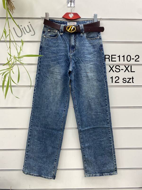 Spodnie damskie jeans Roz XS-XL, 1 kolor, Paszka 12 szt