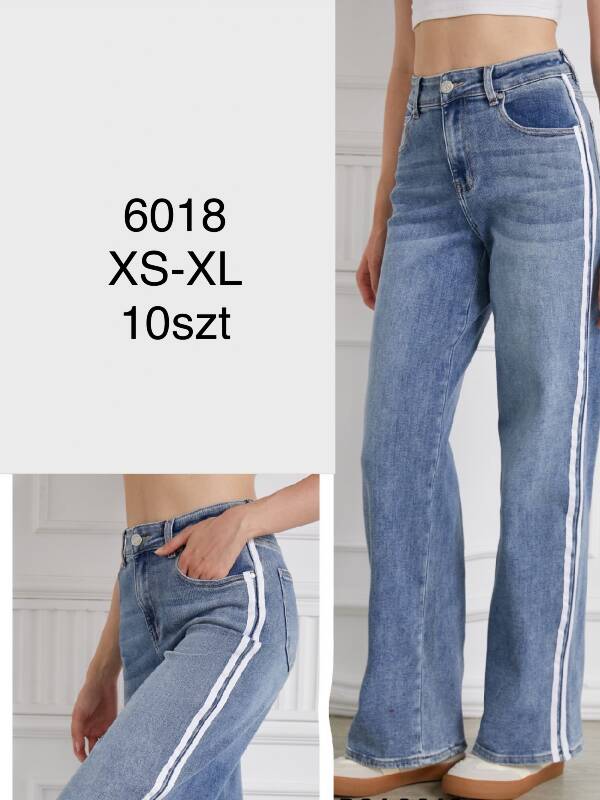Spodnie damskie jeans Roz XS-XL, 1 kolor, Paszka 10 szt