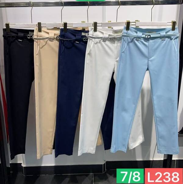 Spodnie damska materiałowe, Roz XS-XL,  Mix kolor. Paszka 8 szt.