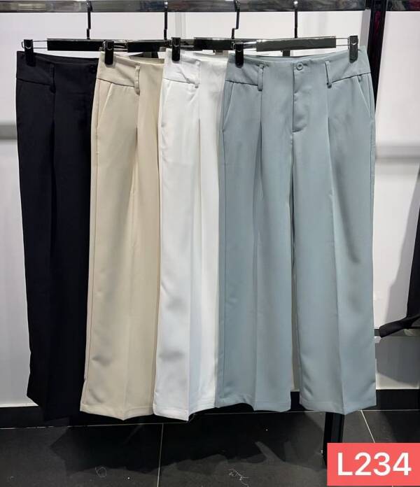 Spodnie damska materiałowe, Roz XS-XL,  Mix kolor. Paszka 8 szt.