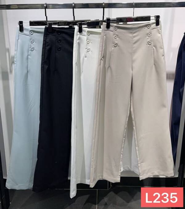 Spodnie damska materiałowe, Roz XS-XL,  Mix kolor. Paszka 8 szt.