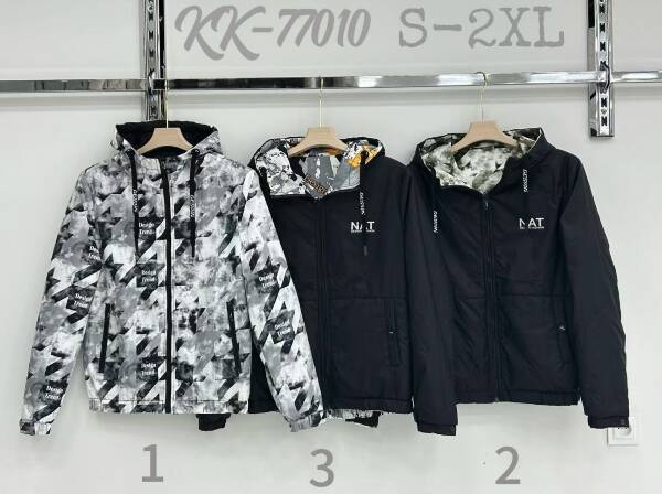  Kurtka męska cienka Roz S-2XL, 1 Kolor Paczka 6 szt 