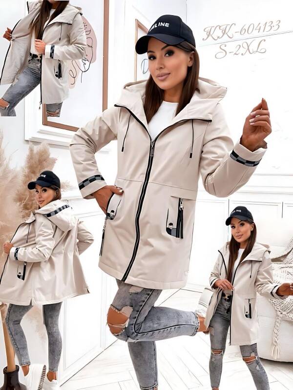  Kurtka damskie cienka Roz S-2XL, 1 Kolor Paczka 5 szt 