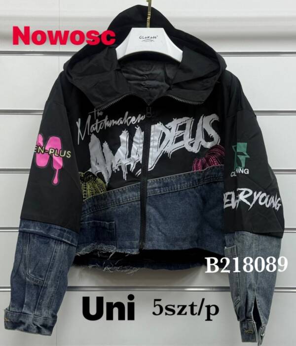 Kurtki damskie jeansy Roz Standard, 1 Kolor Paczka 5 szt