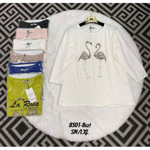 Bluzki damskie Roz S/M-L/XL, Mix kolor, Paszka 8 szt