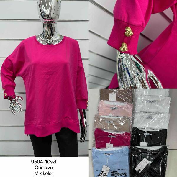Bluzki damskie Roz Standard, Mix kolor, Paszka 10 szt